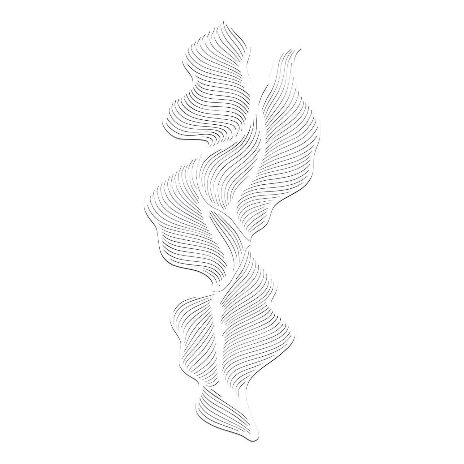 Genérico - Cuadro Decorativo Ondas Abstractas Mdf Blanco