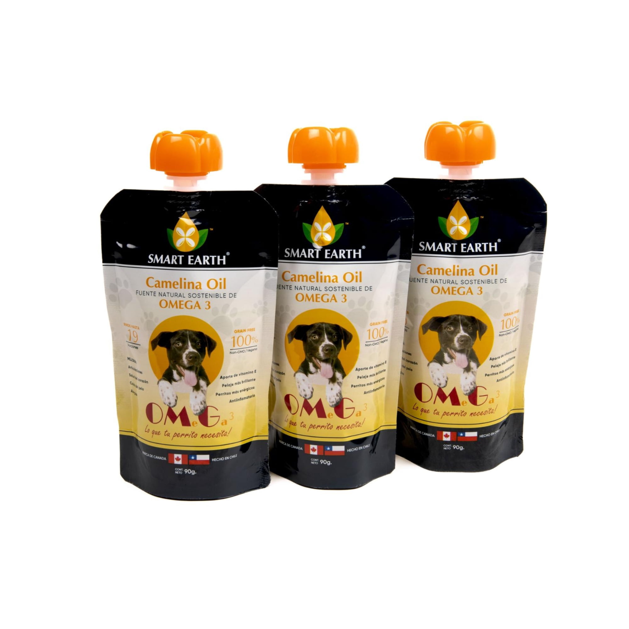 OMG Camelina Oil Pouch 90g. Pack de 3