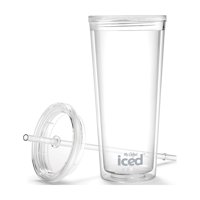 Vaso Para Café Helado Mr. Coffee, 650 Ml, Tapa Transparente, Pajita