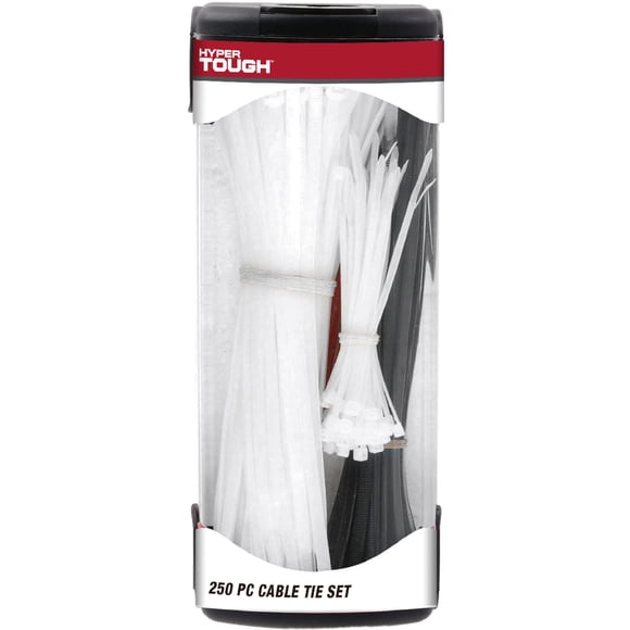 Amarras plastica 250 pz 100%PA66 Hyper tough 780001H 0.3 kg Blanco + negro