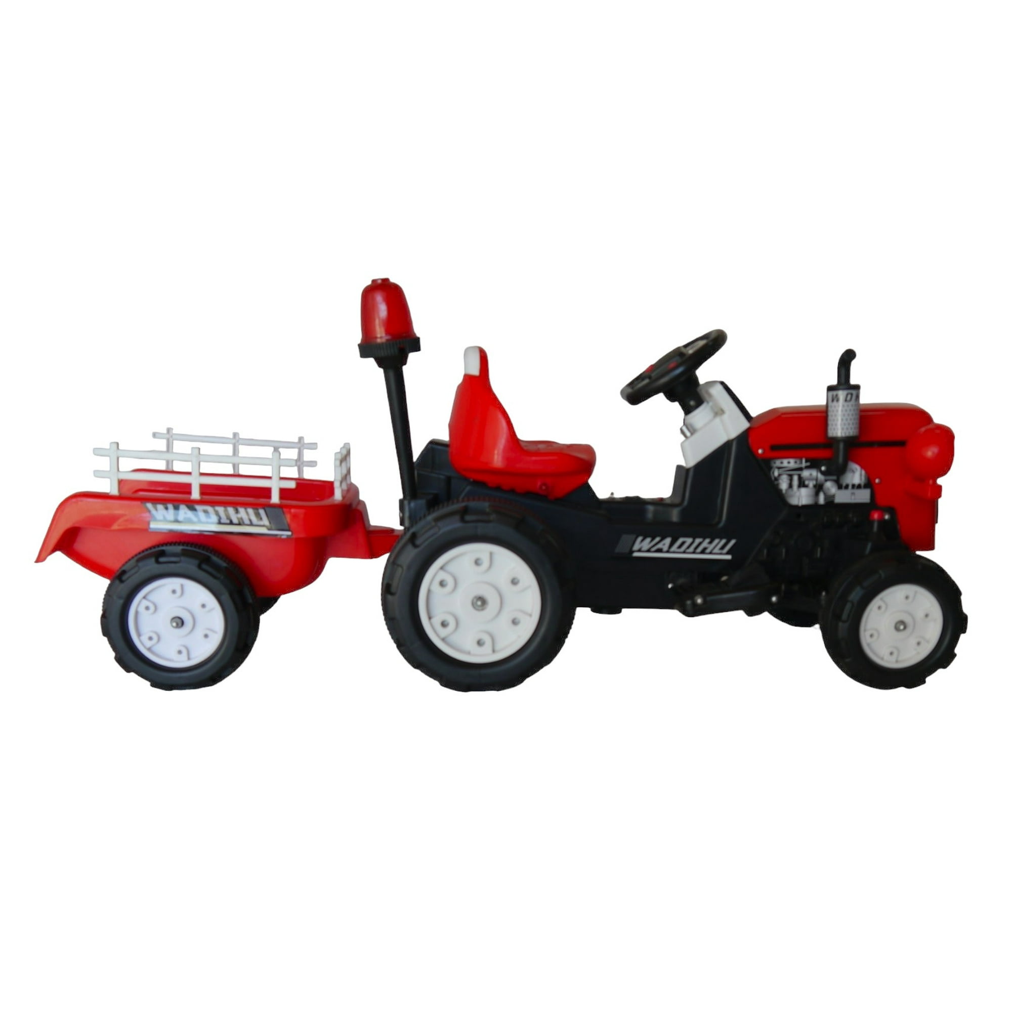 Vipnetwork - Tractor Mini Con Carro Eléctrico Niños Rojo