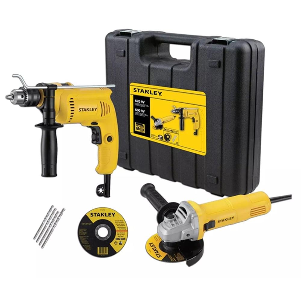 Kit Esmeril Angular + Taladro Percutor Stanley Shg6620Ka-B2C