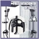 thumbnail image 4 of Juego de llave de ducha expuesto de 8 pulgadas, cabezal de ducha de 3 funciones con boquilla de tina, sistema de ducha, negro mate, 4 of 8