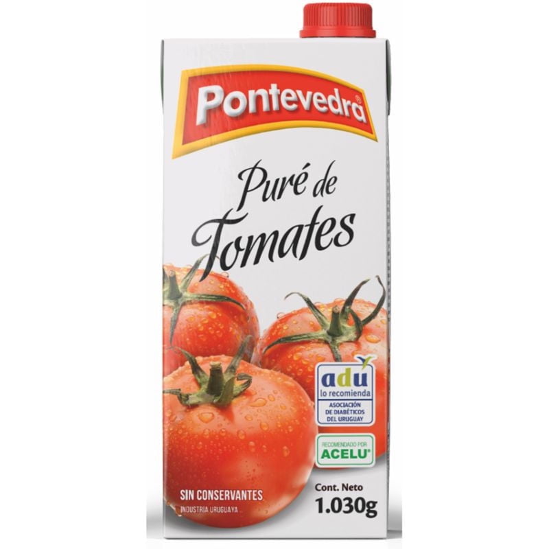 Puré De Tomates Caja 1030 g Pontevedra