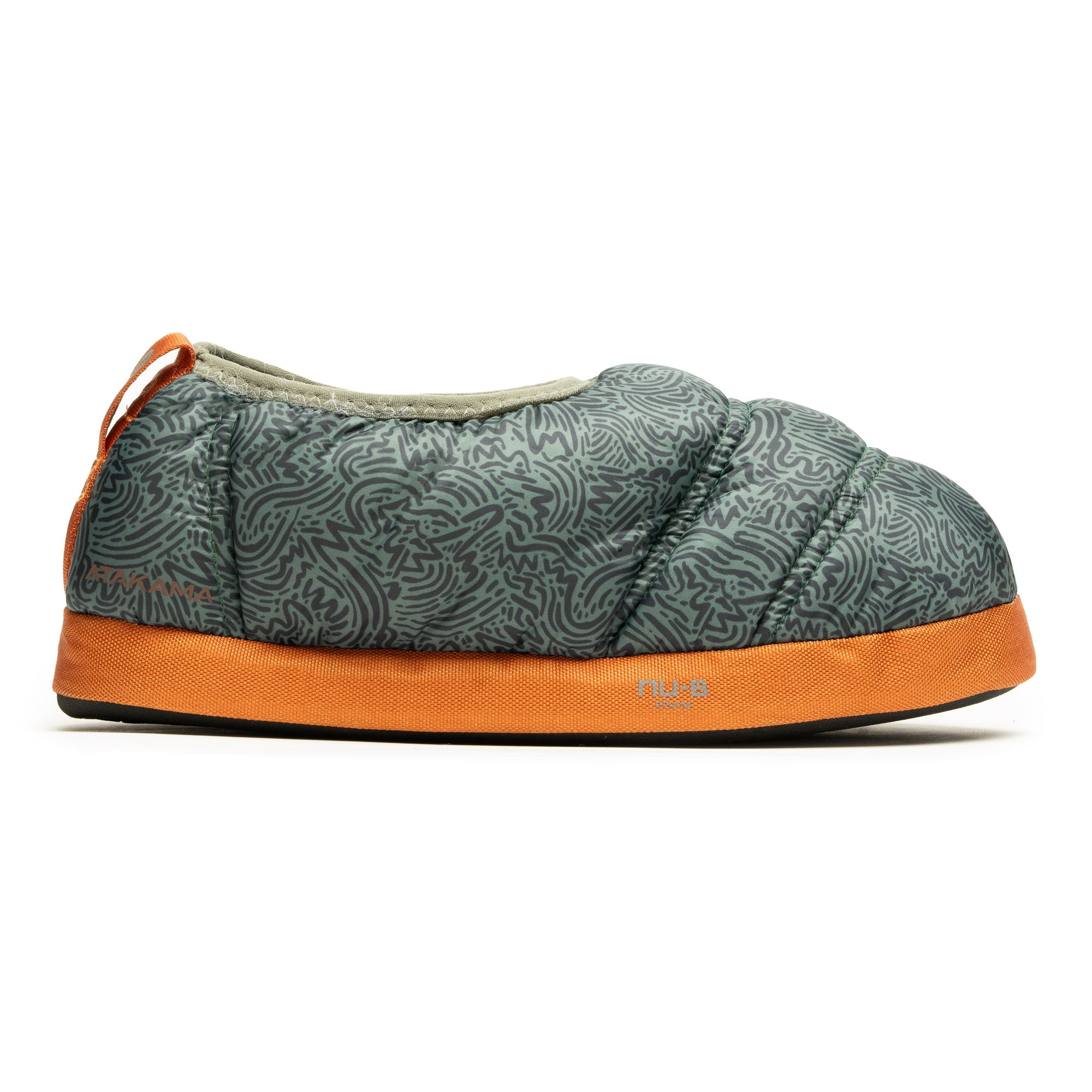 Pantufla Térmica Futaleufú Niño Verde Gris Print Atakama Outdoor