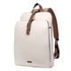 thumbnail image 1 of Mochila CLUCI de piel para portátil de 15.6 pulgadas, color beige y marrón, 1 of 6