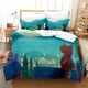 thumbnail image 1 of Smiling Dog Puppy Animal Quilt Duvet Cover Set Bedroom Decor 3-Piece Bedding Set, 1 of 5