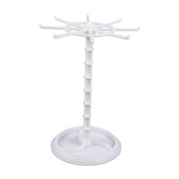 Magideal - Organizador De Árbol De Joyería, Estante De Almacenamiento Giratorio, Pantalla Ajustable Duradera Para Pulsera, Brazalete, Organización Del Hogar, Esc , Alto Blanco