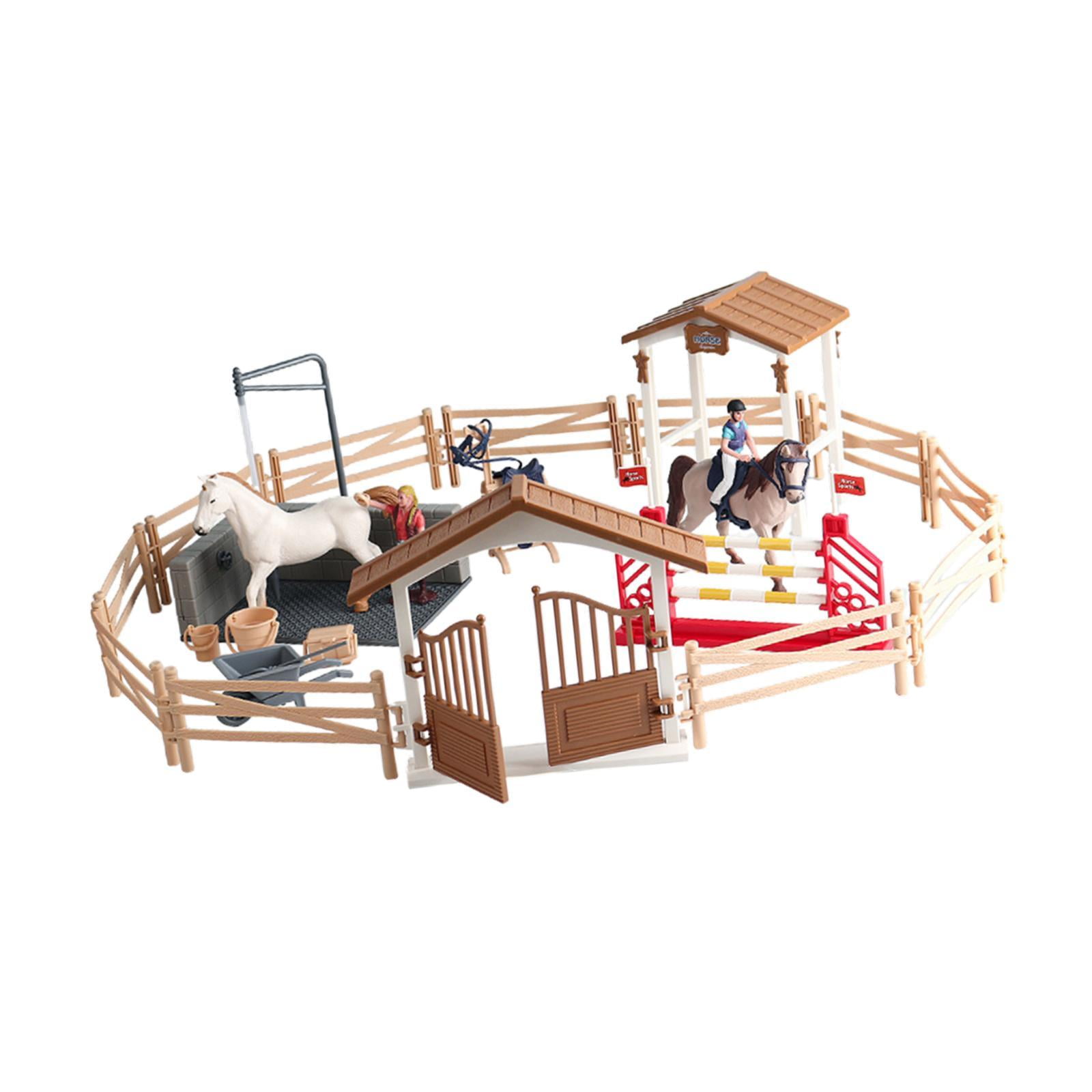 Bothyi - Juego De Establo Para Caballos, Juguete De Granero Para Niños Y Niñas De 3, 4, 5, 6, 7 Y 8 Años