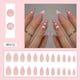 thumbnail image 1 of Press On Nails Long Pink Fake Nails With Green Tip And Hearts Design, Acrylic Glossy False Nails Square Glue On Nails Full Cover Stick On Nails Artificial Static Nails For Women Girls, 1 of 3