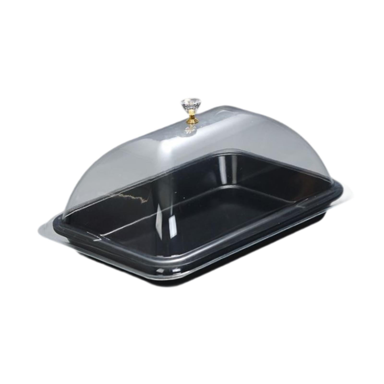 Magideal - Cubierta Para Plato De Servir, Cubierta De Presentación Para Pastel, Protección Para Buffet, Cúpula De Queso, Presentación Elegante, Adecuada Para Una Negro