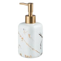 Bothyi - Dispensador De Jabón Con Textura De Mármol, Bomba De Botella De Loción Para Hotel, Cocina, Baño, Blanco