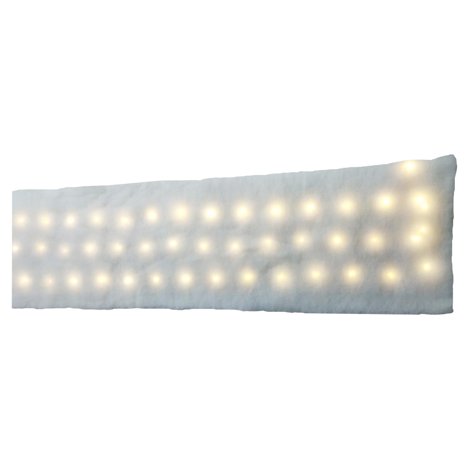 Bothyi - Manta De Nieve Artificial Decorativa Con Luces Led Decoración De Invierno 1.5mx0.4m