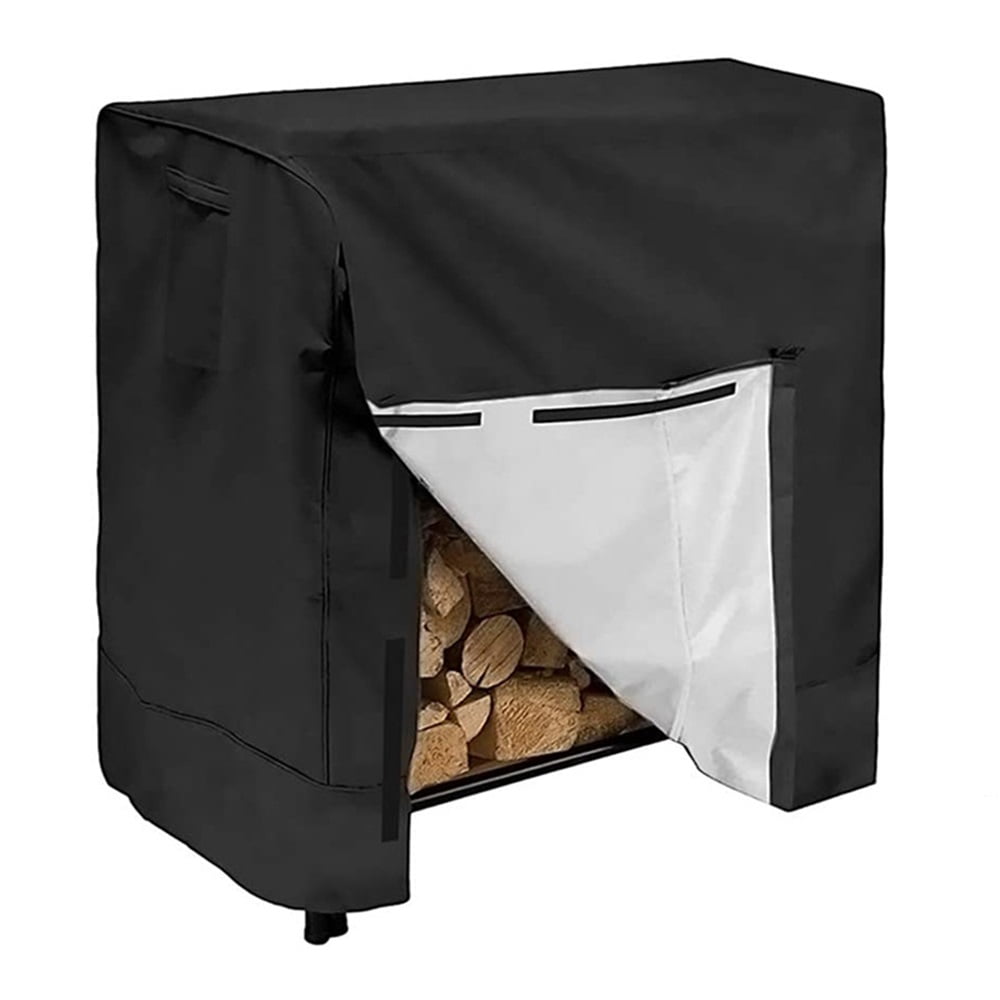 Xusx111 - Cubierta Impermeable De Madera De Fuego De Larga Duración, Protección A Prueba De Nieve Y Polvo, Paño De Oxford 210d, Para Almacenamiento De Madera Al Aire Libre (122 * 61 * 107 Cm) (estante