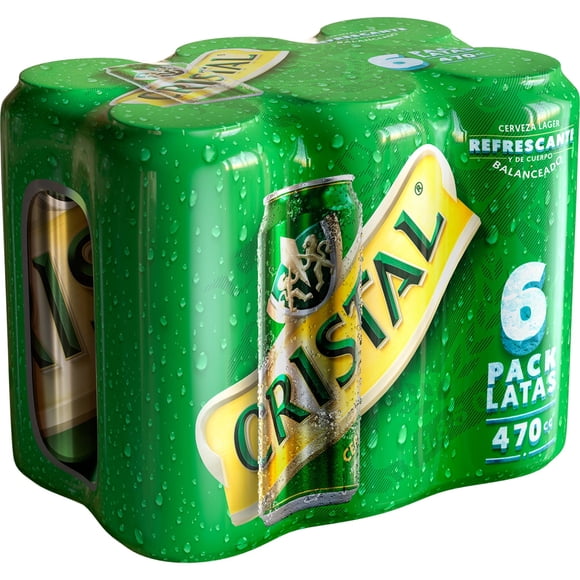 Cerveza Lata Lager, 6 Latas 473 ml c/u