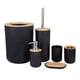 thumbnail image 3 of Juego De Ba?o De 6 Piezas Accesorios Dispensador De Loción Bandeja De Jabón Vaso Negro, 3 of 5