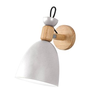 Ioensy - Aplique De Pared Lámpara De Montaje En Pared Accesorios Luces De Pared Granero Dormitorio Lectura Blanco