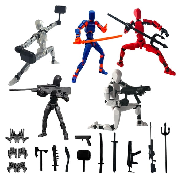 Set de figuras de acción HYQDYLQ T13 impreso en 3D con articulaciones móviles
