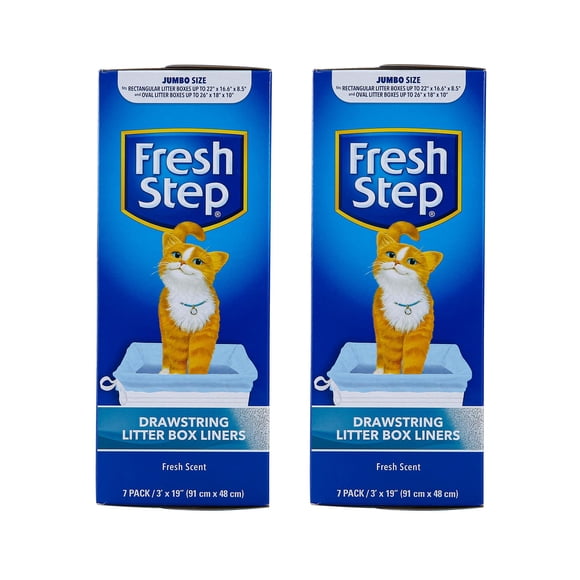 Forros para caja de arena Fresh Step 91 cm × 48 cm, 7 unidades, 2 paquetes