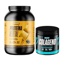 Gohard - Proteina Vegetal Banana 1Kg Pack Colageno Hidrolizado 300Gr