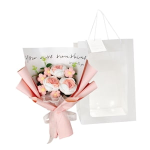 Bothyi - Ramo De Flores De Crochet Para San Valentín, Día Del Padre, Boda, Decoración De Fiesta, Color Rosa