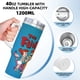thumbnail image 5 of Los Picapiedra Vaso aislado de acero inoxidable con asa, diseño temático, regalo para familia, amigos y fans; incluye pajita y encaja en el portavasos estándar, 40 oz, 5 of 6