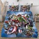 thumbnail image 3 of Justice League 3-Piece Bedding Set For Kids Boys Girls Adult Cartoon Warm Cute Fashion Holiday Present Gift Bed Sheets, 3 of 5