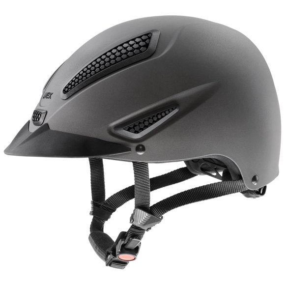 Uvex perfexxion II Casco de Equitación para Mujer y Hombre - Ajustable y Altamente Ventilado, Antracita XS‑S