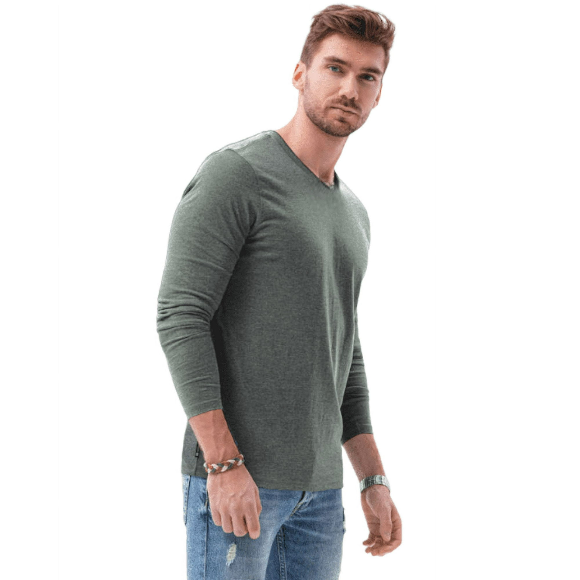 Home Fashion - Polera Hombre Manga Corta Cuello Redondo Verde Talla S