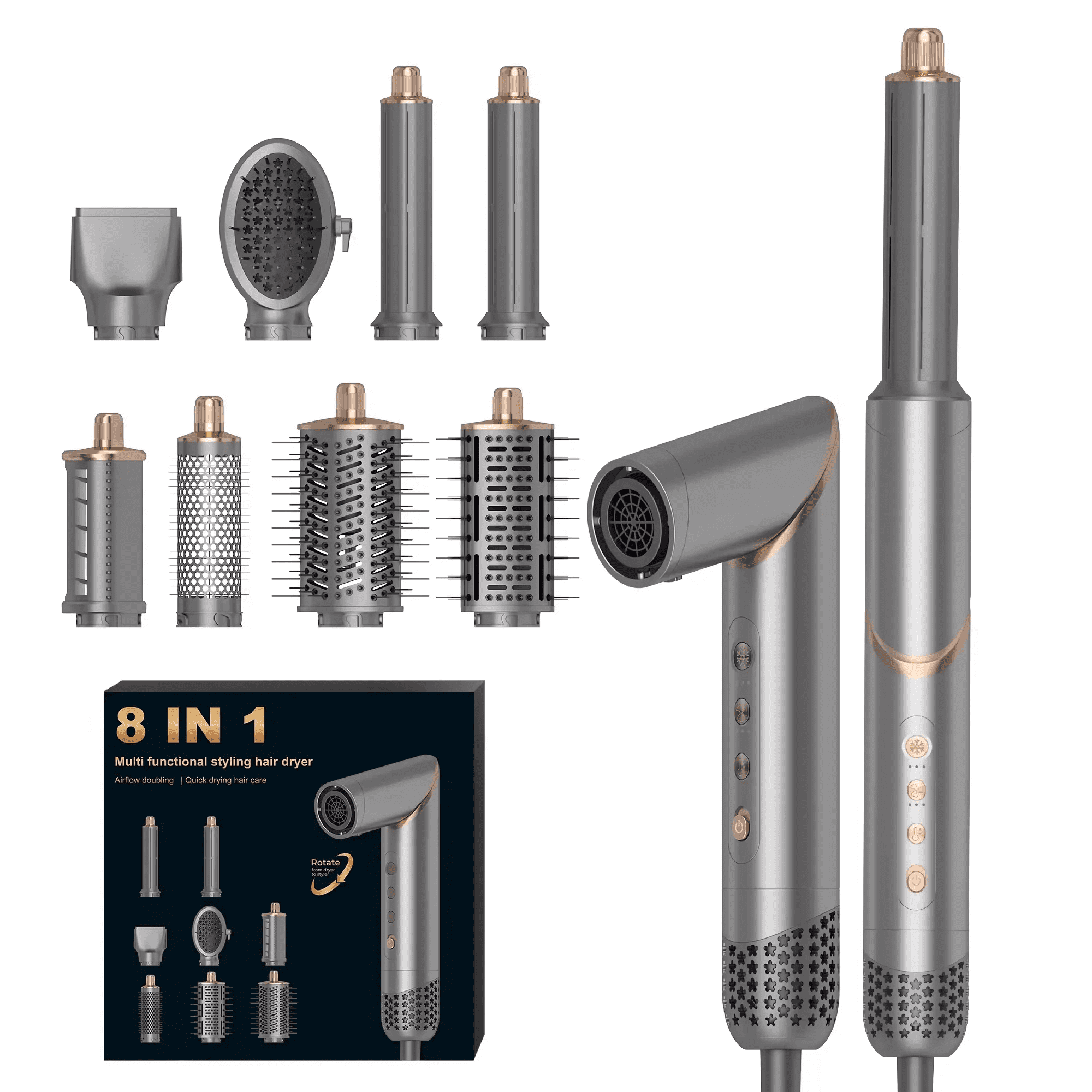 Onlyou - Secador De Pelo Airwrap 8 En 1 Hair Styles