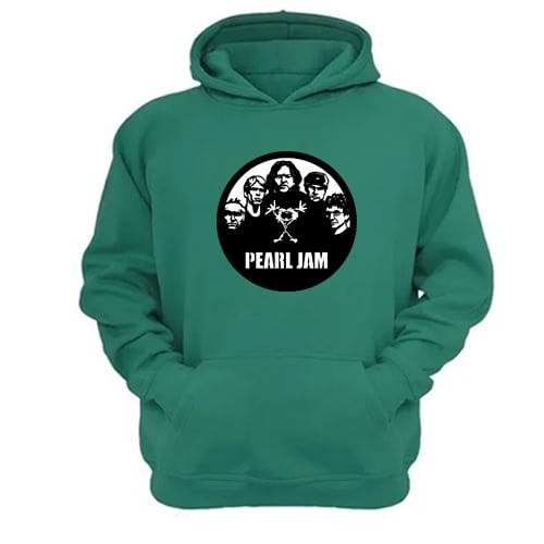 Polerón Canguro Pearl Jam Verde Aguamarina Talla M Unisex