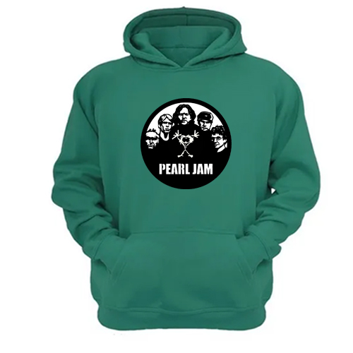 Genérico - Polerón Canguro Pearl Jam Verde Aguamarina Talla Xl Unisex