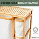 thumbnail image 3 of Cesto De Ropa Sucia Armable De Bambú Con Canastos Desplegables Wakeshome, 3 of 7