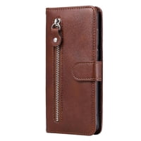 Gangxun - Funda Con Cremallera Para Samsung Galaxy S21 Plus 5G, Carcasa Cartera De Cuero Pu Con Soporte Y Tarjetero