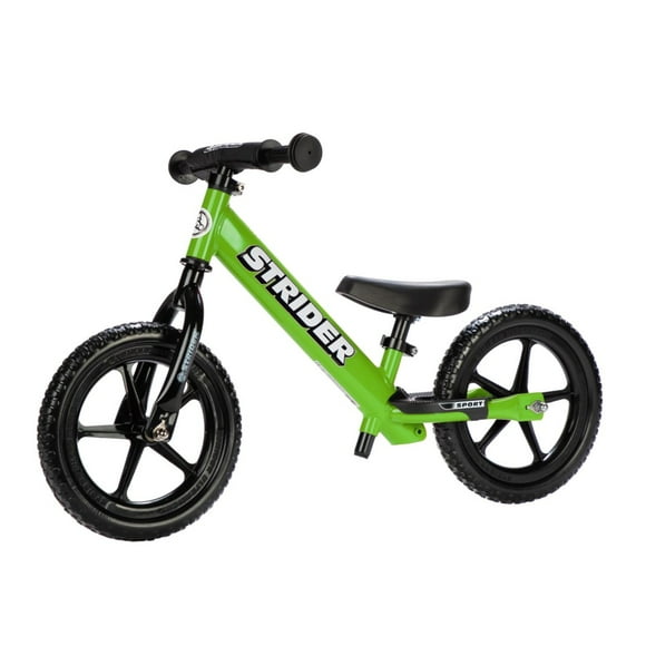 Bicicleta de balance STRIDER 12 SPORT verde para niños