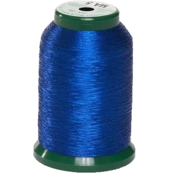 Hilo de bordar KingStar metálico 1000 m azul oscuro