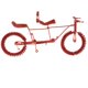 thumbnail image 2 of Hecho a mano Metal Craft Modelo de bicicleta Juguete Escritorio de oficina Decoración para el hogar Rojo, 2 of 5