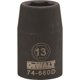 thumbnail image 3 of Conector de impacto DEWALT, transmisión de 1/2 pulgada, 6 puntos, 13 mm, 3 of 3