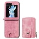 thumbnail image 1 of 2 In 1 Artificial Leather Removable Card Bag Phone Case For Samsung Galaxy Z Flip 5 Flip5 5G Support Fall Protection Cover, 1 of 3