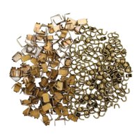 Magideal - Juego De 300 Kits De Reparación De Cremalleras, Herramienta De Costura En Forma De U, Piezas De Repuesto De Bloqueo De Extremo, Accesorios Abiertos Y Bronce