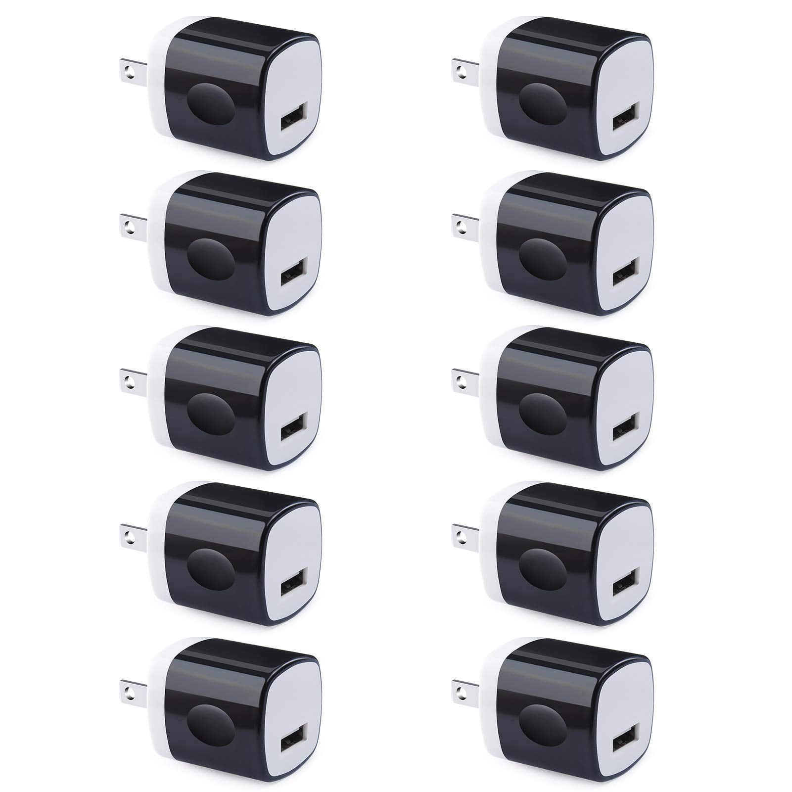 Adaptador De Pared Uorme, 1 A, 5 V, Cargador Usb, Paquete De 10