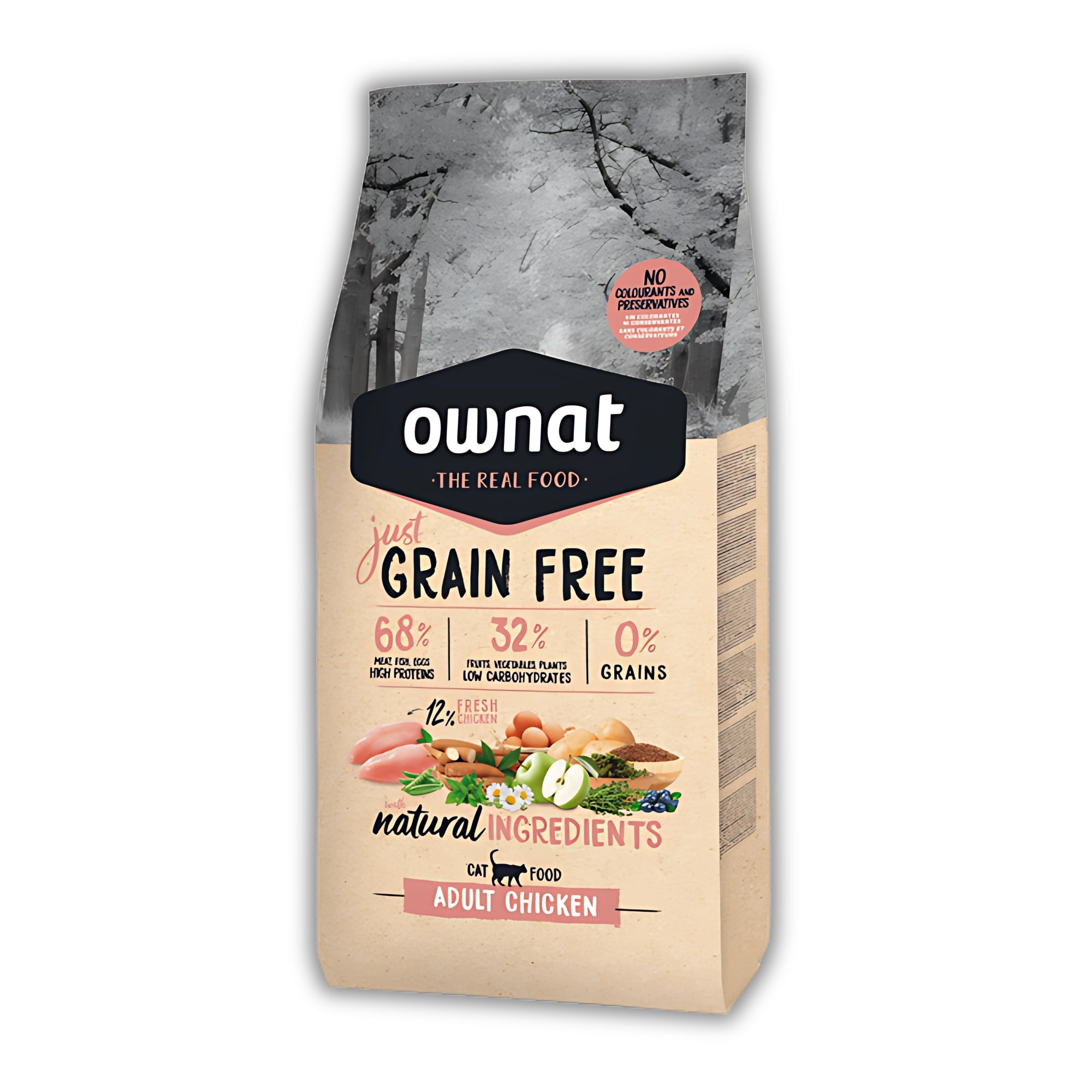 Ownat Just Gato - Alimento Para Gatos Grain Free Adult Chicken Cat 1 Kg