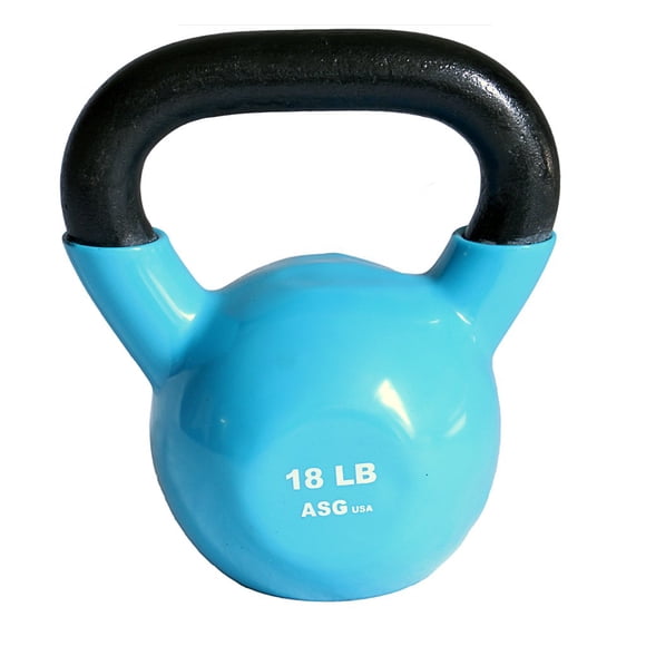 Kettlebell Ader Sporting Goods 8 kg Revestido en Vinilo Aqua
