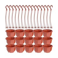 Magideal - 15 Piezas Macetas Colgantes Octogonales Con Orificios De Drenaje Ganchos Desmontables Contenedores De Plantas Porche Balcón Jardín Aptas Para 13 Cm X 75 Cm