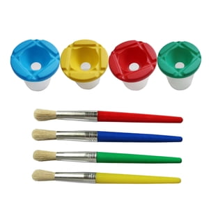 Bothyi - Vasos De Pintura Y Pinceles Para Artistas Jóvenes, Regalo Para Niños, 4 Uds.