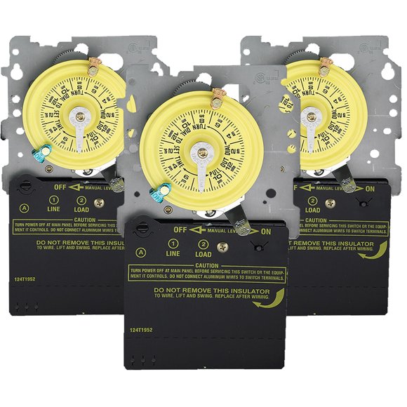 Temporizador Intermatic T101M Mecánico de 24 Horas 120V 40 Amperios Paquete de 3