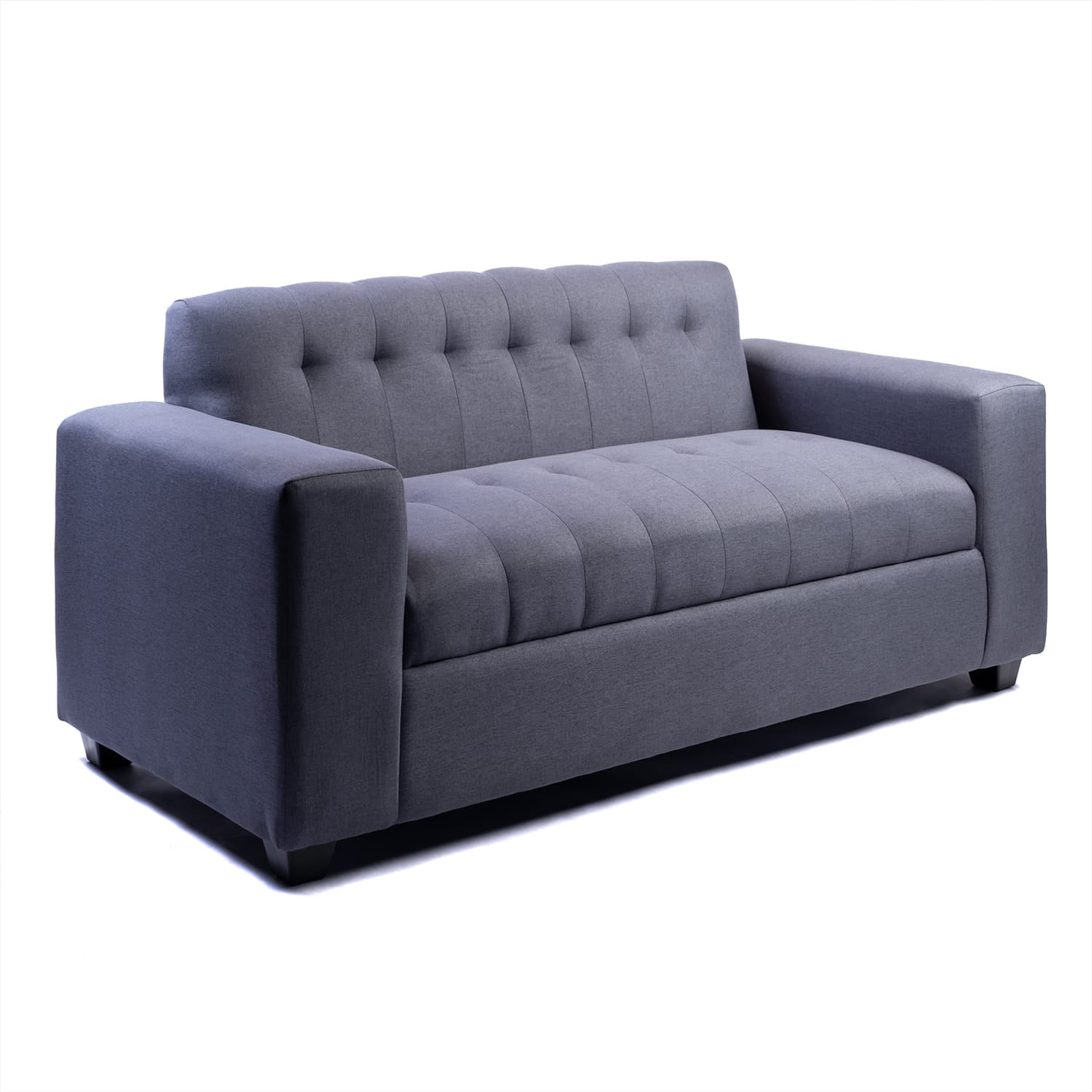 Sofa Dos Cuerpos Lino Gris Oscuro