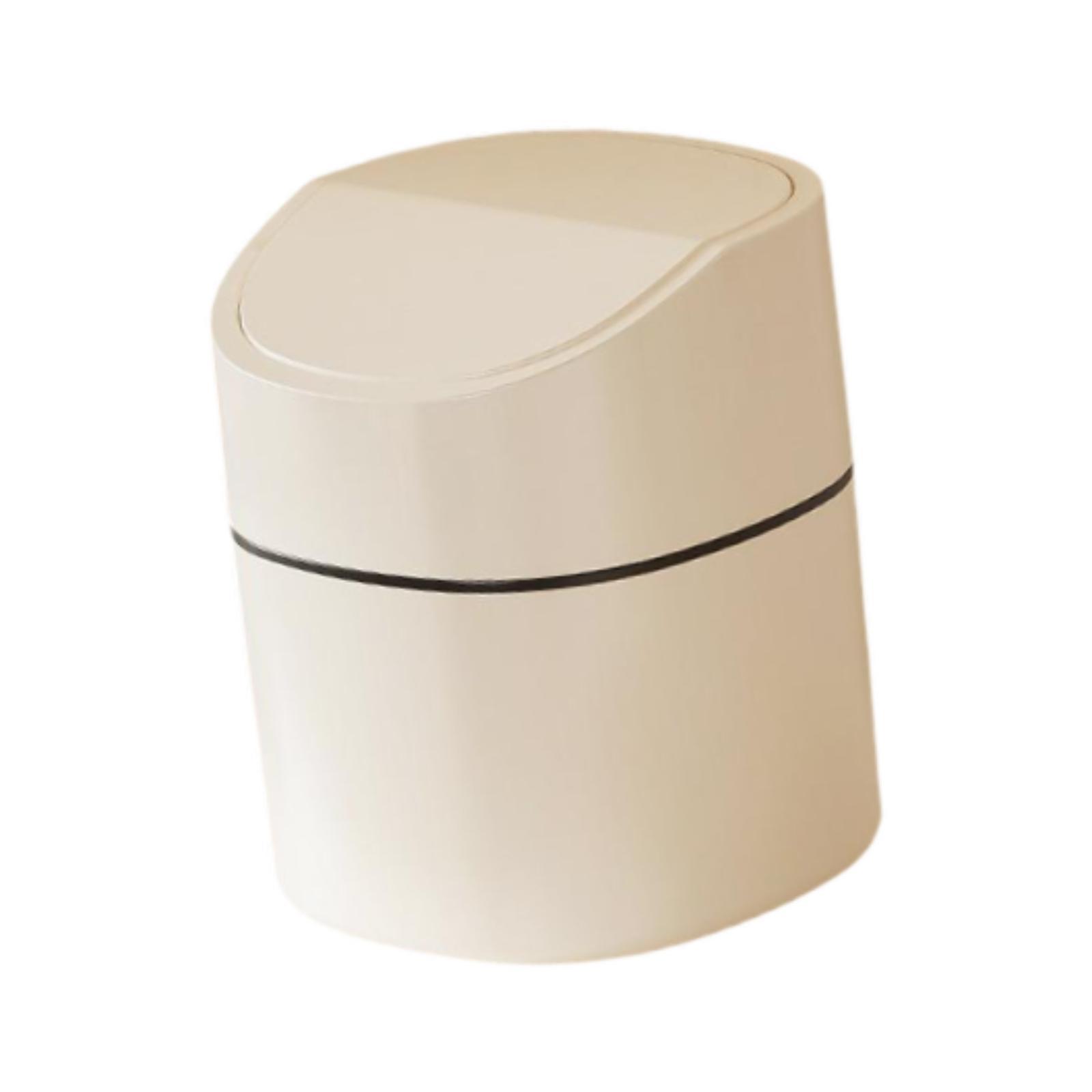 Magideal - Desk Mini Basura De Basura De Basura Pequeña Cubo De Almacenamiento De Basura Lavabo Para El Hogar Con Tapa Para La Encimera De Cocina De Baño Estudio Tapa De Swing 13X16Cm