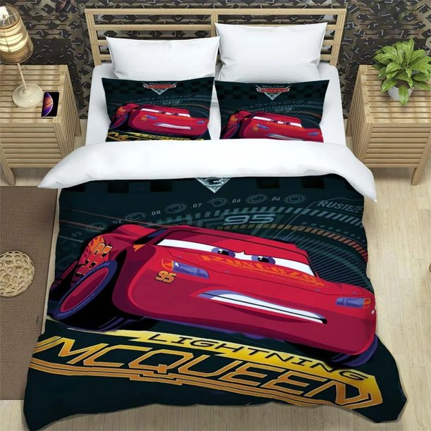 Lightning McQueen Animation Cartoon Bedding Set Pillow Cases Quilt Covers Polyester Quilt Cover Home Decor Gifts Bed Sheets