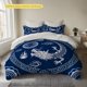 thumbnail image 1 of Happy New Year White Dragon Pattern on Dark Blue Background Printed Duvet Cover Set 100% Polyester Duvet Cover Soft Comfortable and Super Cozy Fluffy Breathable, 1 of 1